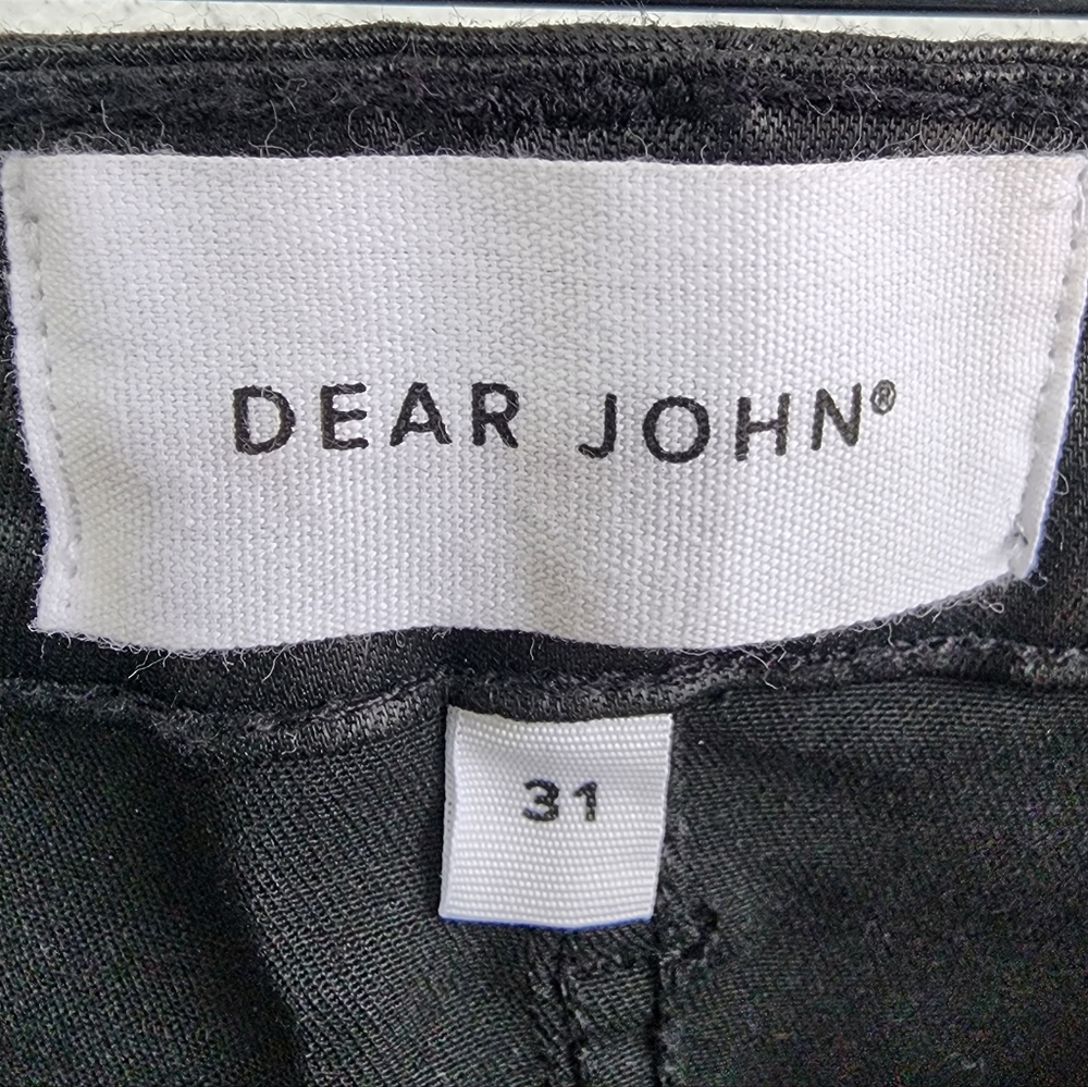 Dear John Black GISELE HIGH RISE SKINNY PANT Size 31 Faux Leather - Picture 6 of 7